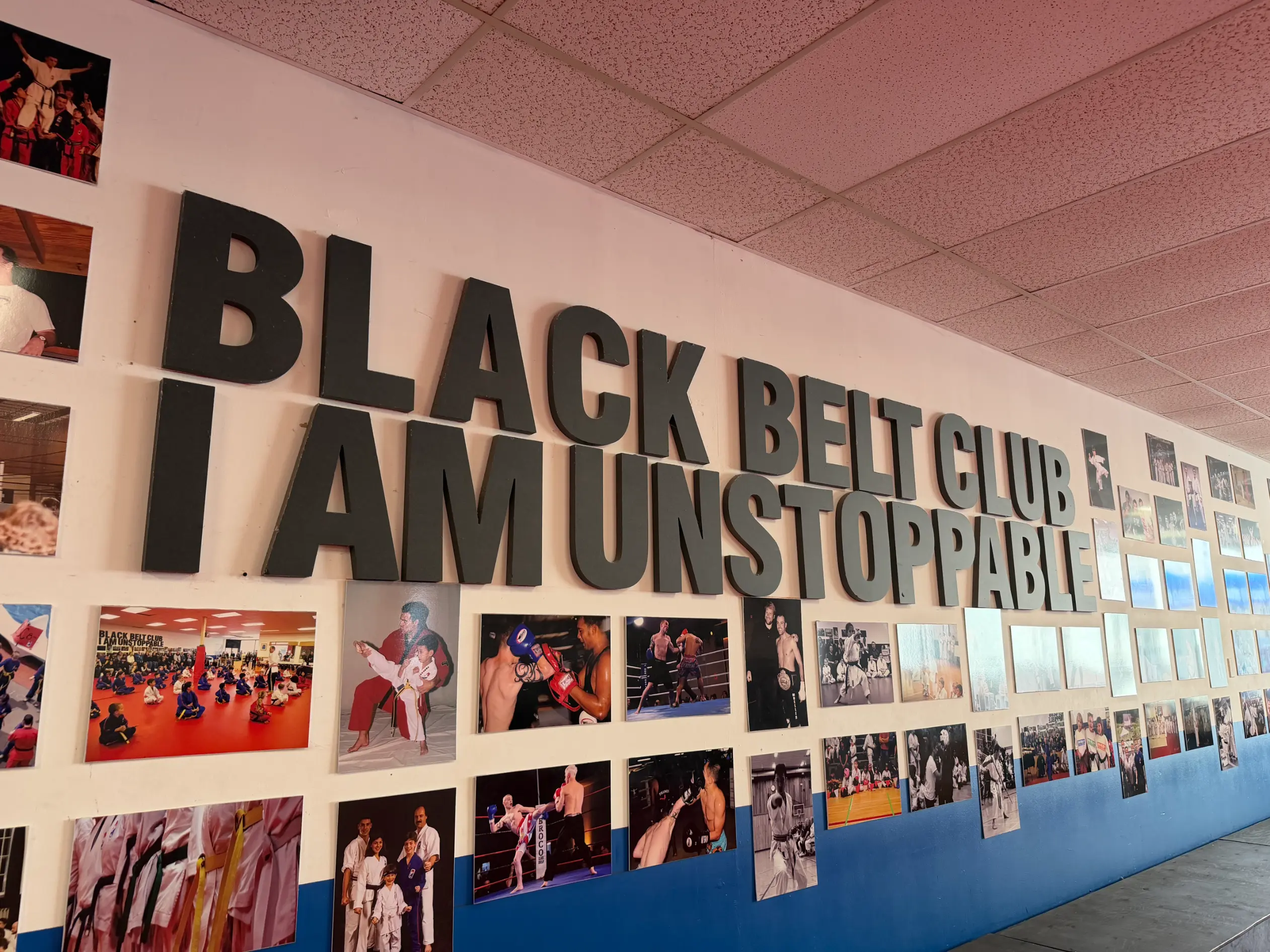 Hillside Dojo black belt wall